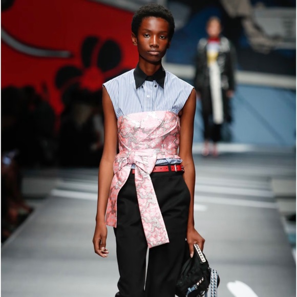 Prada | Tops | Prada Ss 28 Brocade Bustier Top | Poshmark